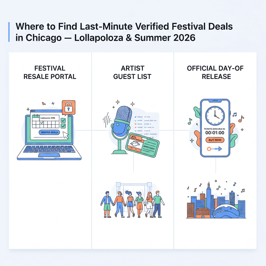 Where to Find Last-Minute Verified Festival Deals in Chicago — Lollapalooza & Summer 2026